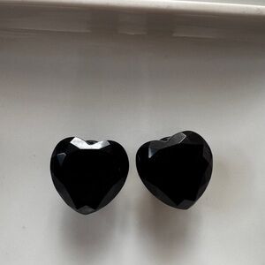 Elegant Black Heart plugs / for gauged ears